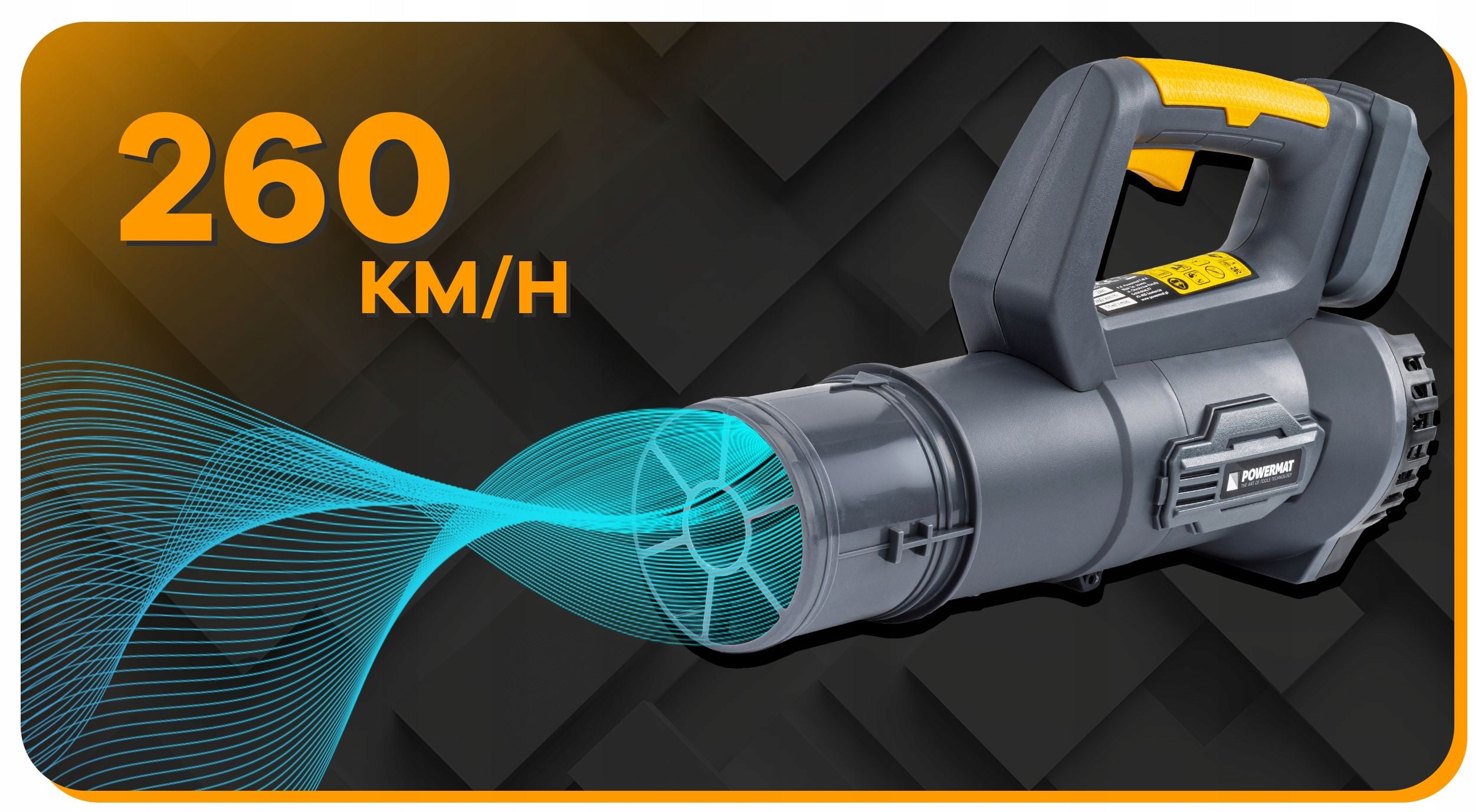 Cordless blower Powermat 260 km/h 2x 2 Ah Brand Powermat