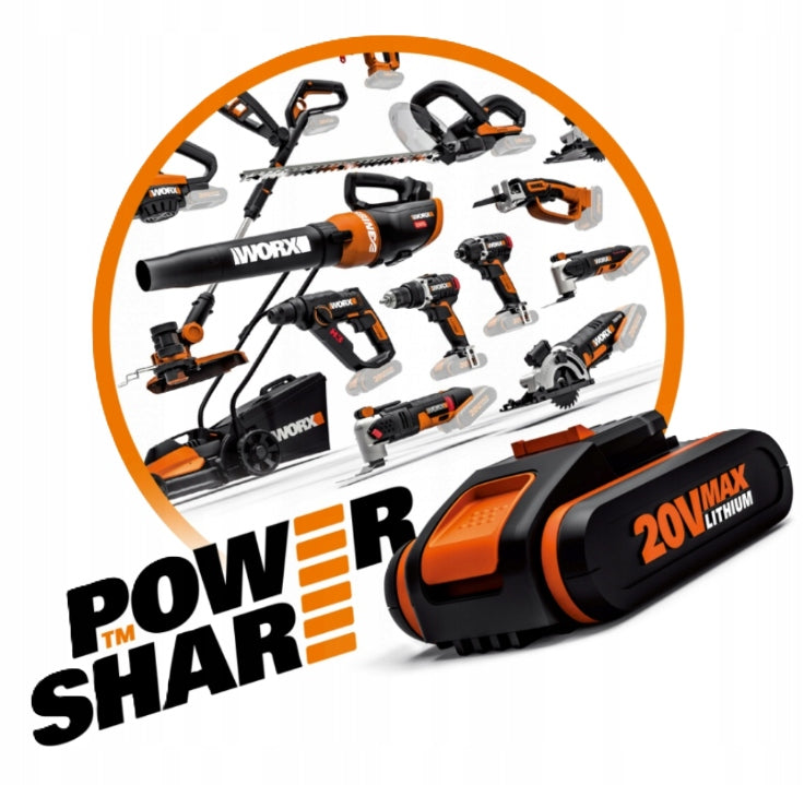 Cordless chainsaw Worx WG385E.9 40V NITRO PowerShare Product weight with unit packaging 5.9 kg