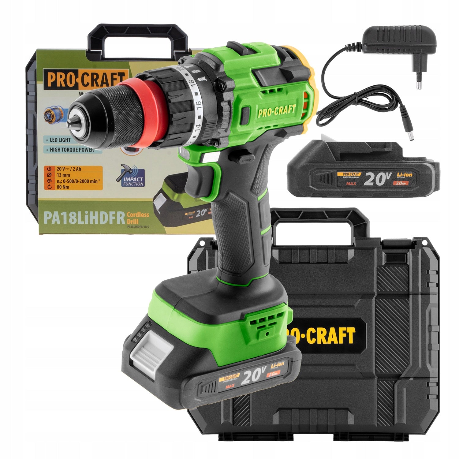 Cordless drill Procraft PA18LiH DFR
