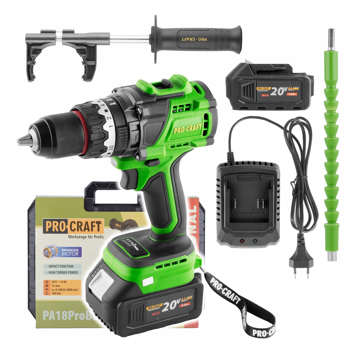 Cordless drill Procraft PA18ProBL-1B-C