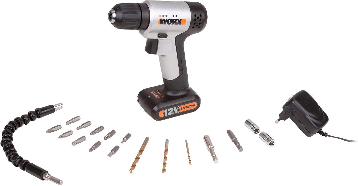 Cordless drill WORX WX104.2 12V LED + LARGE SET Brand Worx