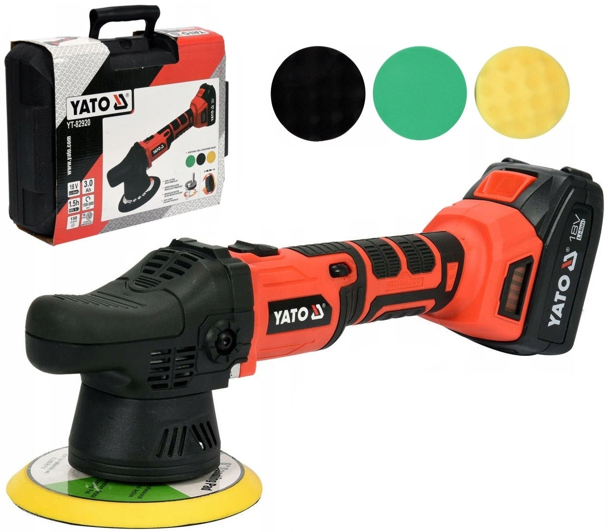 Cordless eccentric polisher Yato YT-82920 18 V
