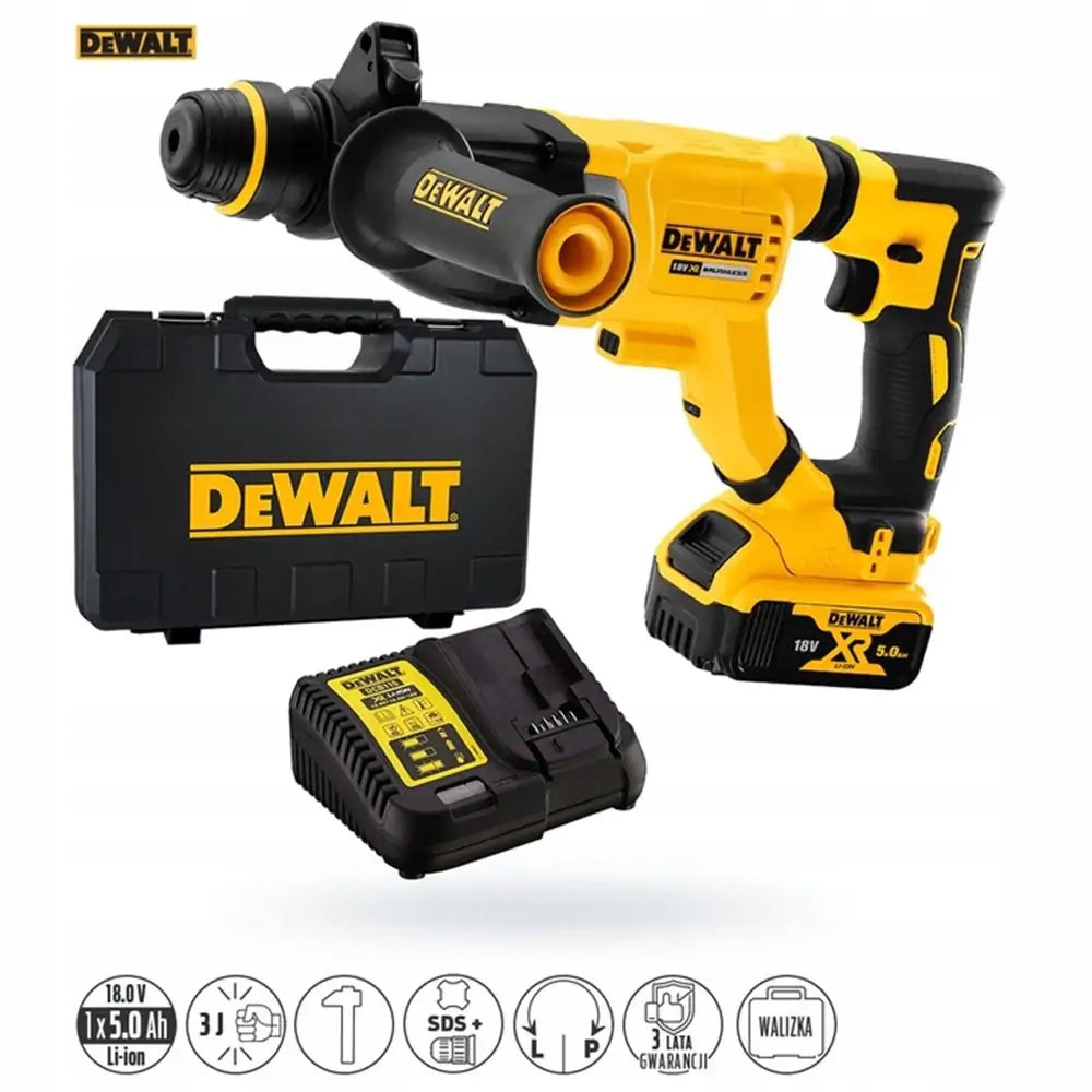 Cordless hammer drill DeWalt DCH263P1 SDS-Plus 18V Aku 5Ah