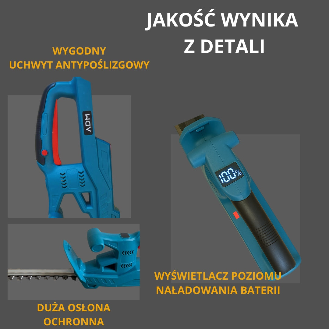 Cordless hedge trimmer ADM 20V 52 cm + battery and charger Manufacturer code DEKKZ101
