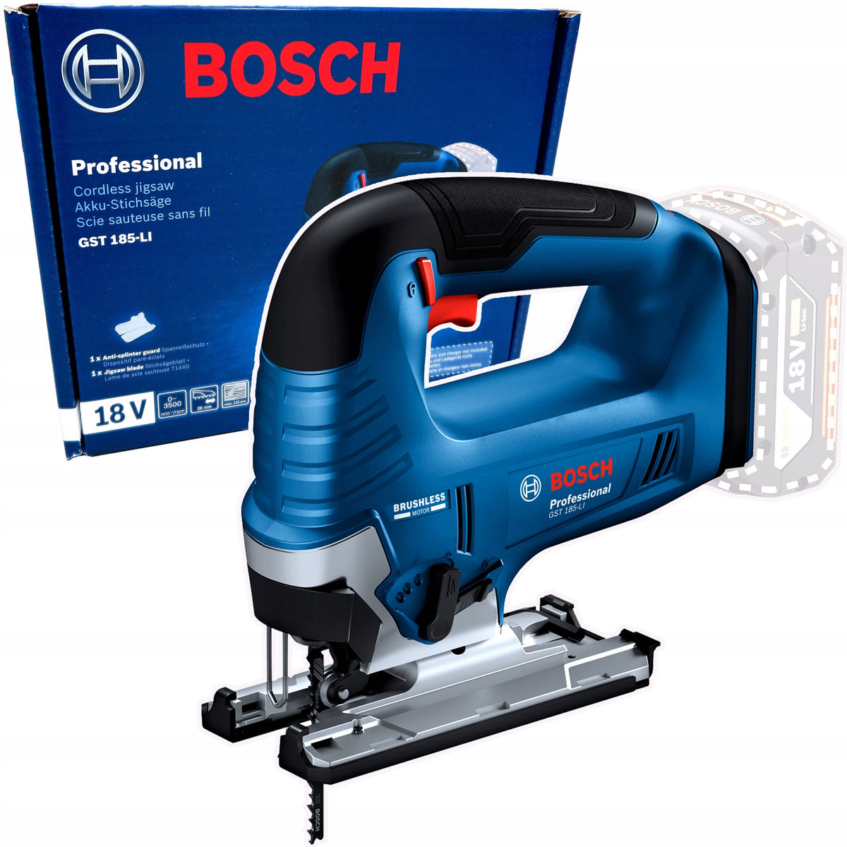 Cordless jigsaw BOSCH GST 185-LI SOLO 06015B3021