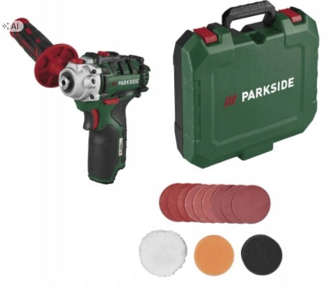 Cordless polisher PARKSIDE 12V PAAP 12 accessories + suitcase