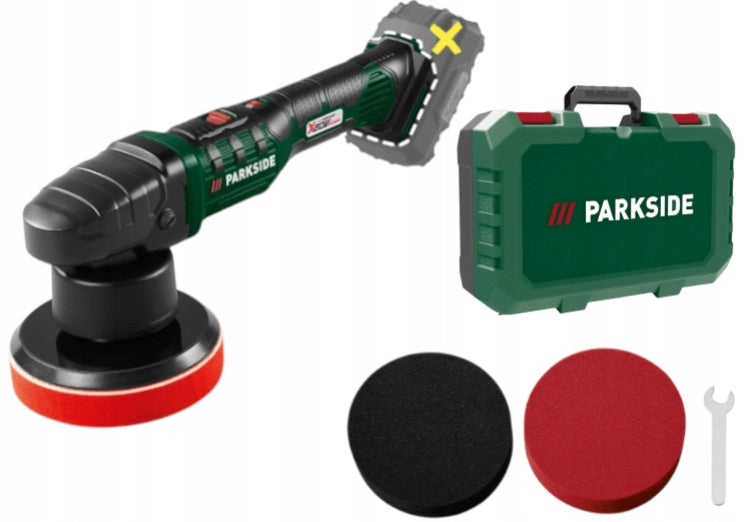 Cordless polisher with adjustable PARKSIDE PPMA 20-Li C4 150 mm case pad
