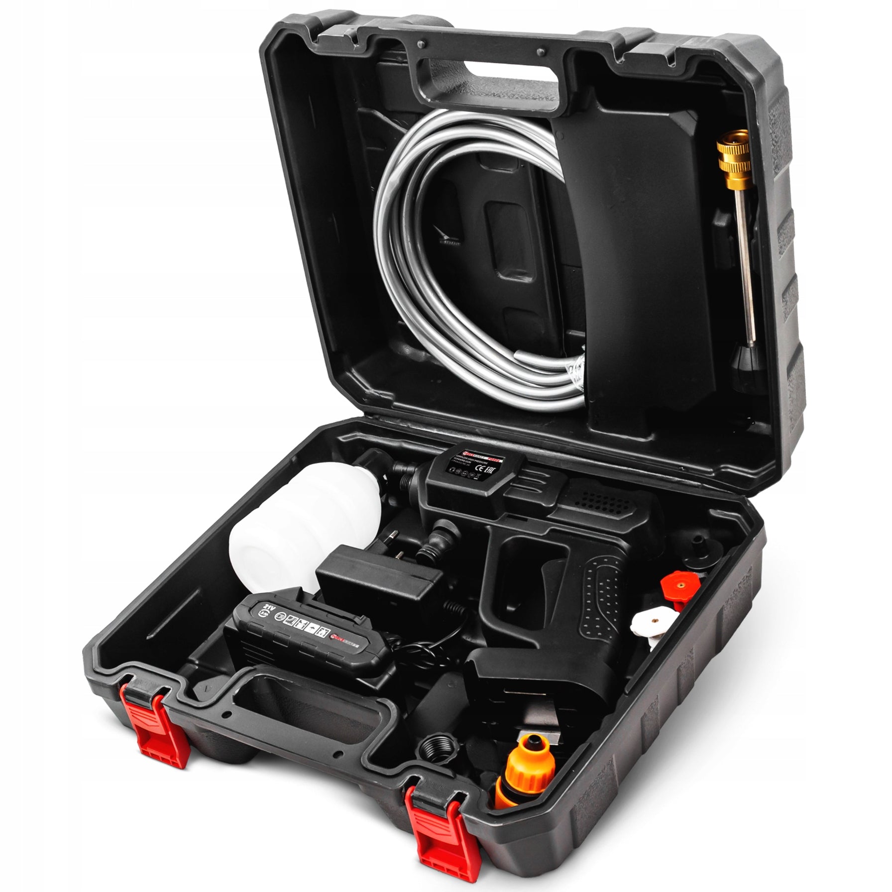 Cordless pressure washer for cube windows 15 bar 2.8 l/min Forcekraft Hose length 5 m
