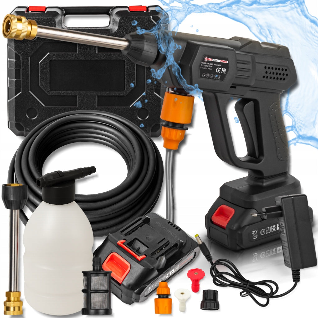 Cordless pressure washer for cube windows 15 bar 2.8 l/min Forcekraft