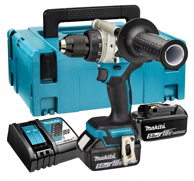 Cordless screwdriver Makita for batteries 18V DDF486RTJ 5Ah 130Nm