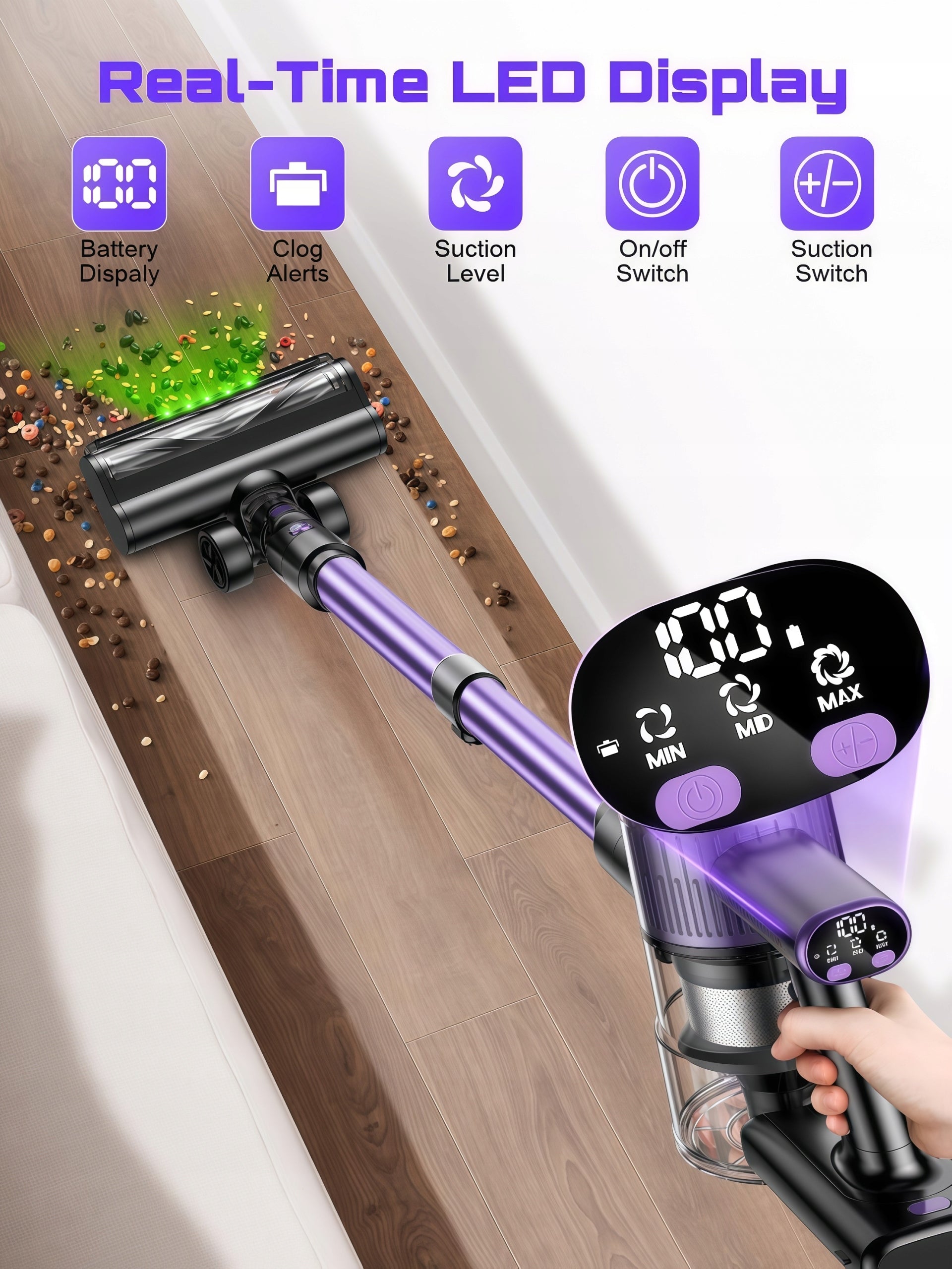 Cordless upright handheld vacuum cleaner Feward A27 40KPA New version Brand Feward