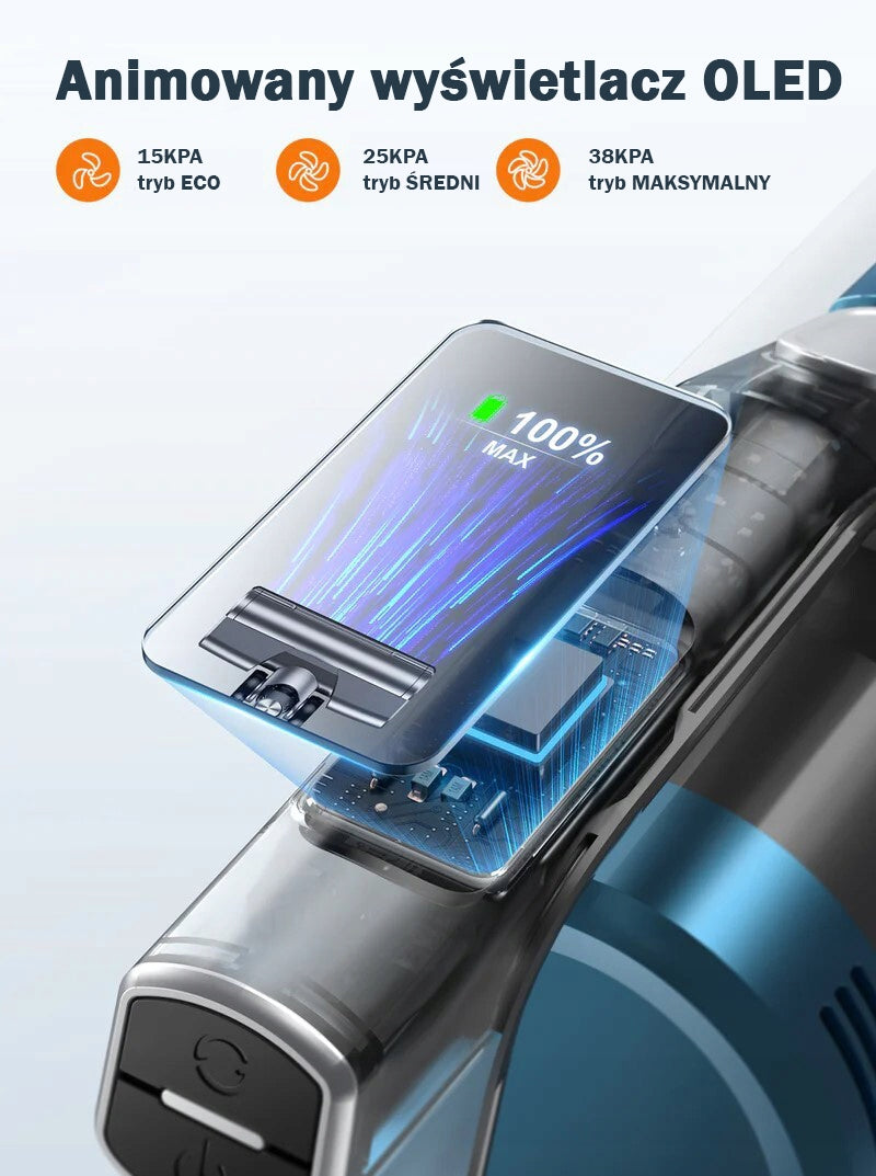 Cordless upright vacuum cleaner Buture VC60 blue 450W 38Kpa Brand Buture