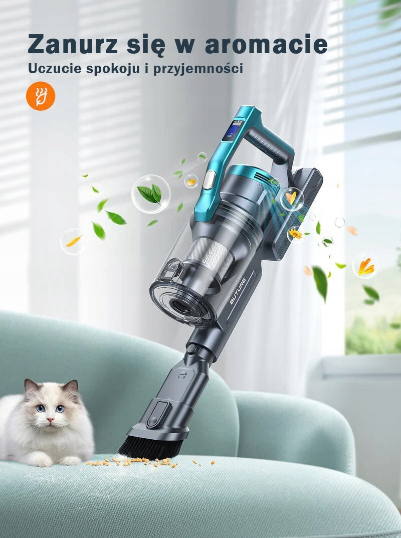 Cordless upright vacuum cleaner Buture VC60 blue 450W 38Kpa Dominant color blue
