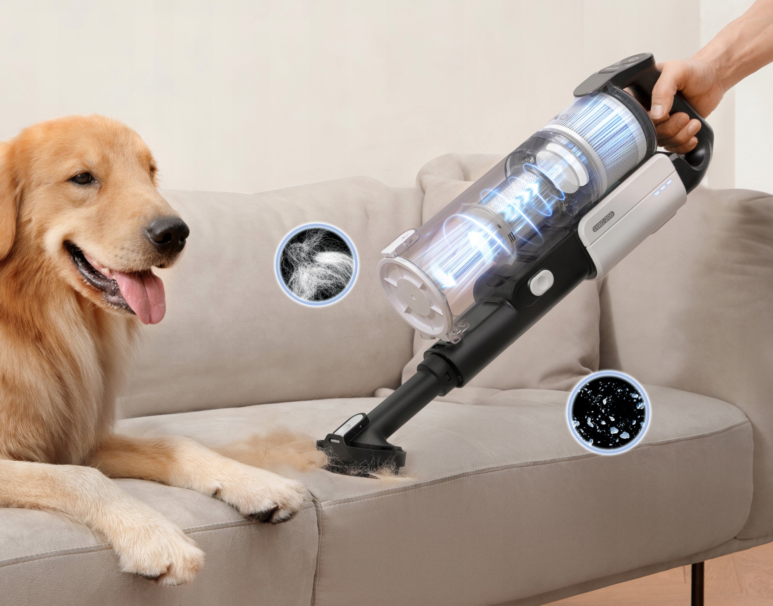 Cordless upright vacuum cleaner Levoit LVAC-200 bagless electric brush Model LSV-V201