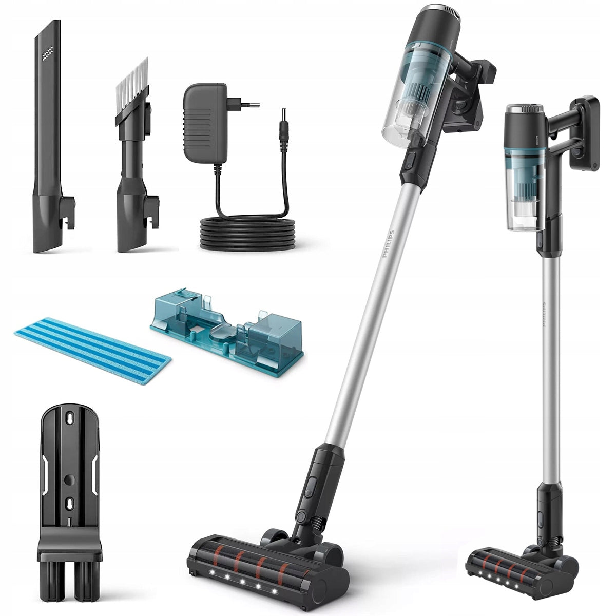 Cordless upright vacuum cleaner Philips XC3133/01 with mop function