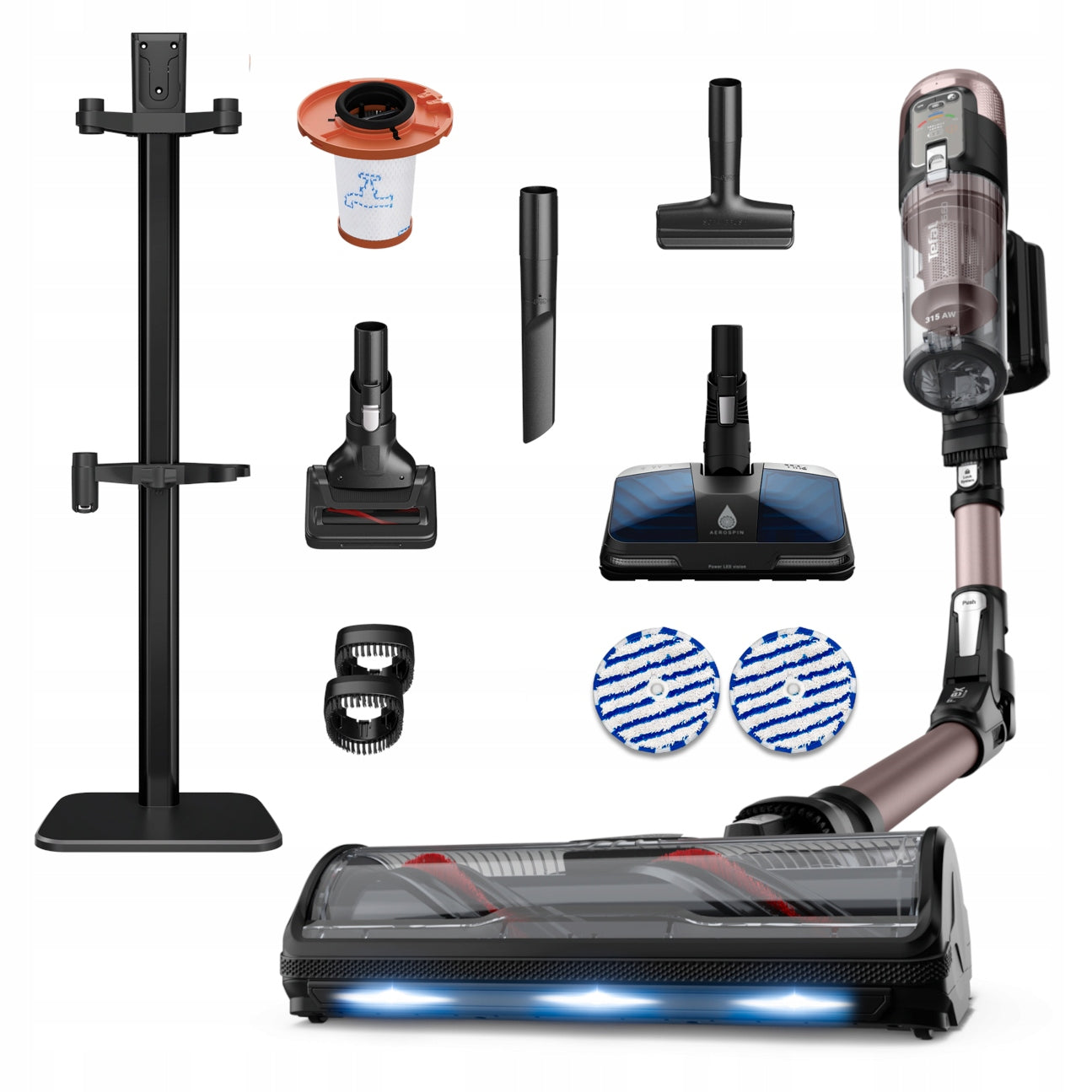 Cordless upright vacuum cleaner TEFAL X-Force Flex 16.60 TY9CD9 mopping Packaging status original