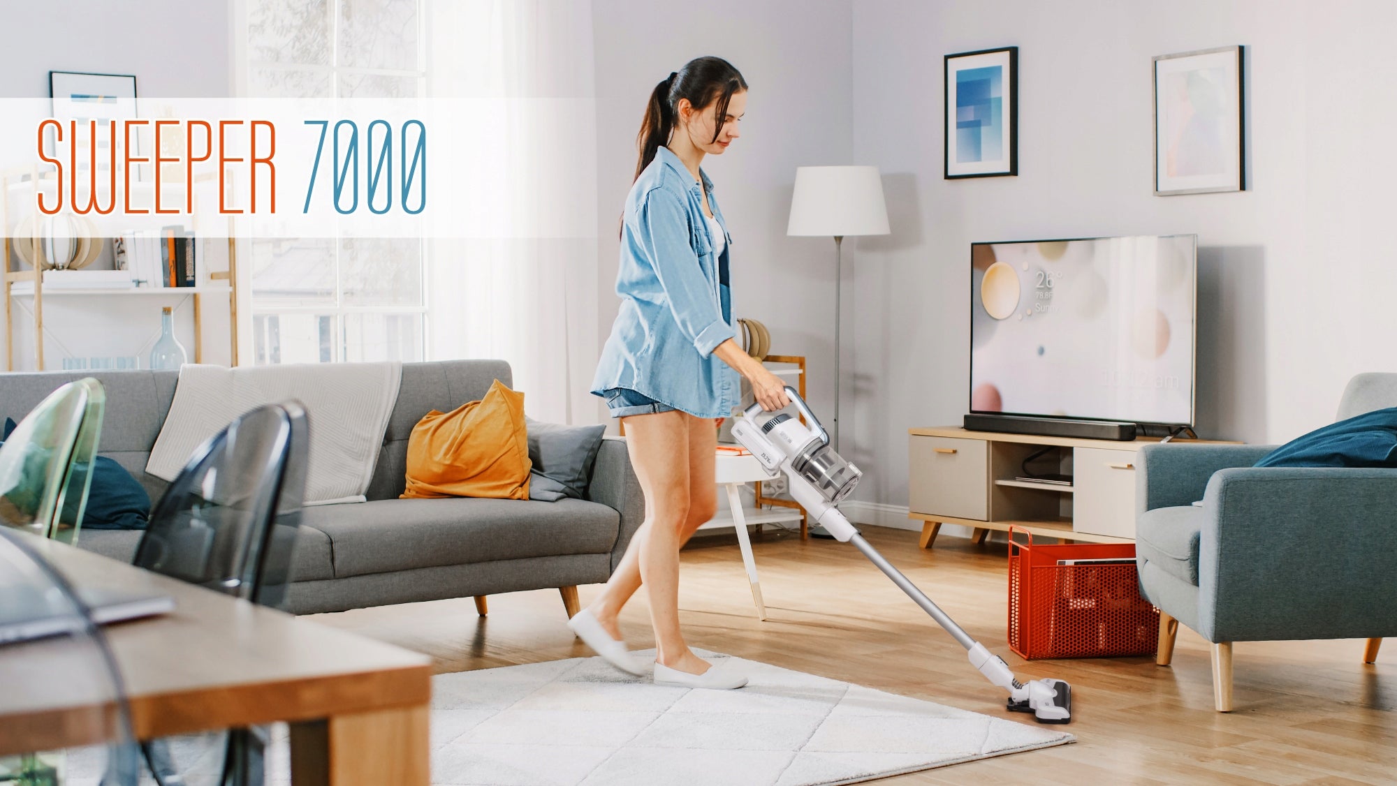 Cordless upright vacuum cleaner Teesa Sweeper 7000 Power supply rechargeable battery