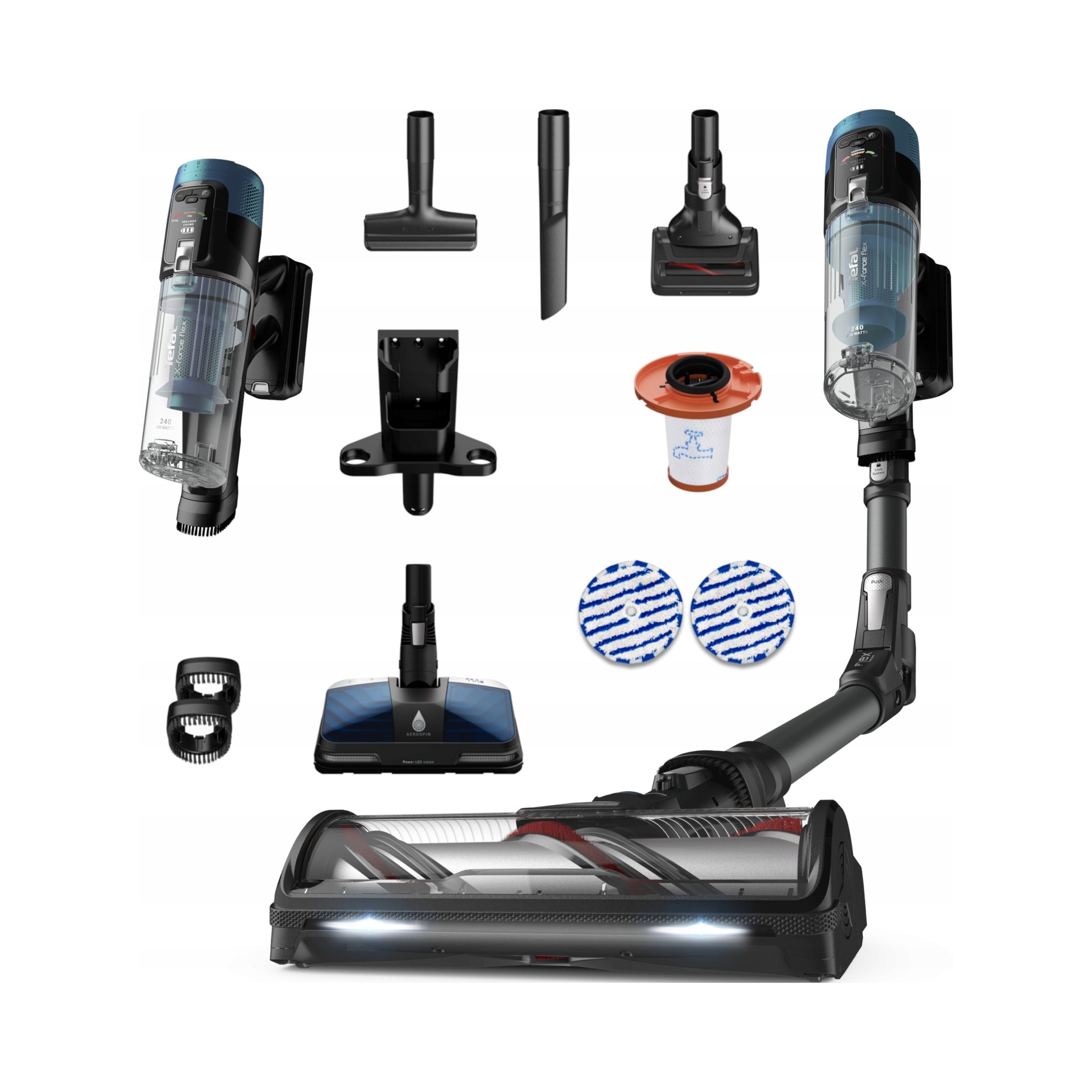 Cordless upright vacuum cleaner Tefal X-Force Flex 14.80 TY9BD1 mopping
