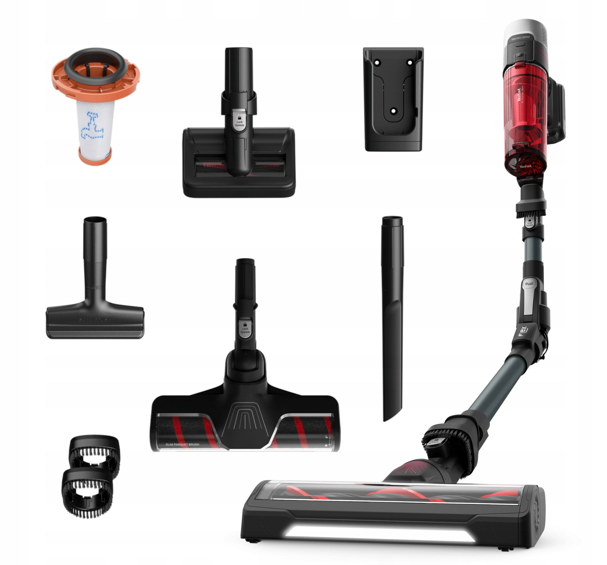 Cordless upright vacuum cleaner Tefal X-Force Flex 9.60 TY2098 for hair