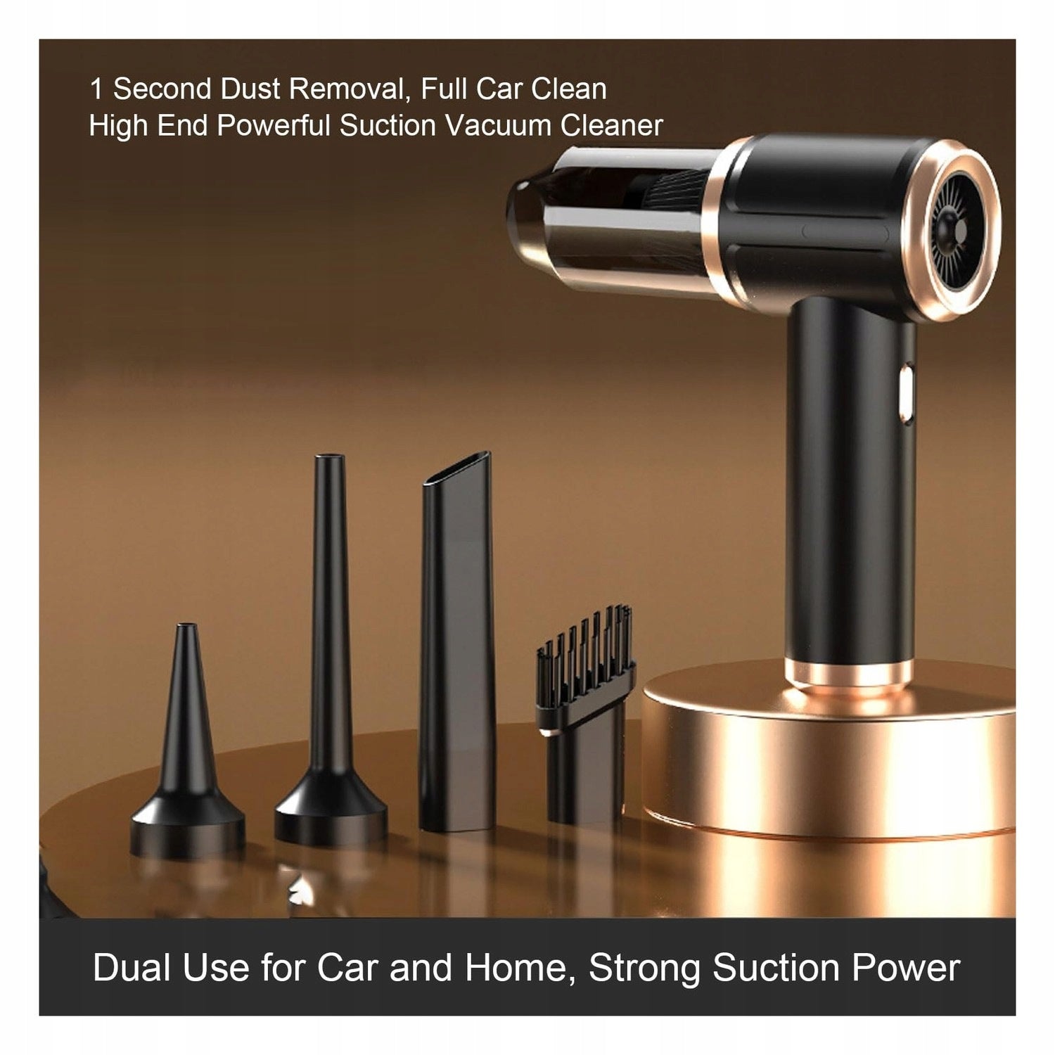 Cordless vacuum cleaner - 45000PA - with multiple tips Maximum power 1 W