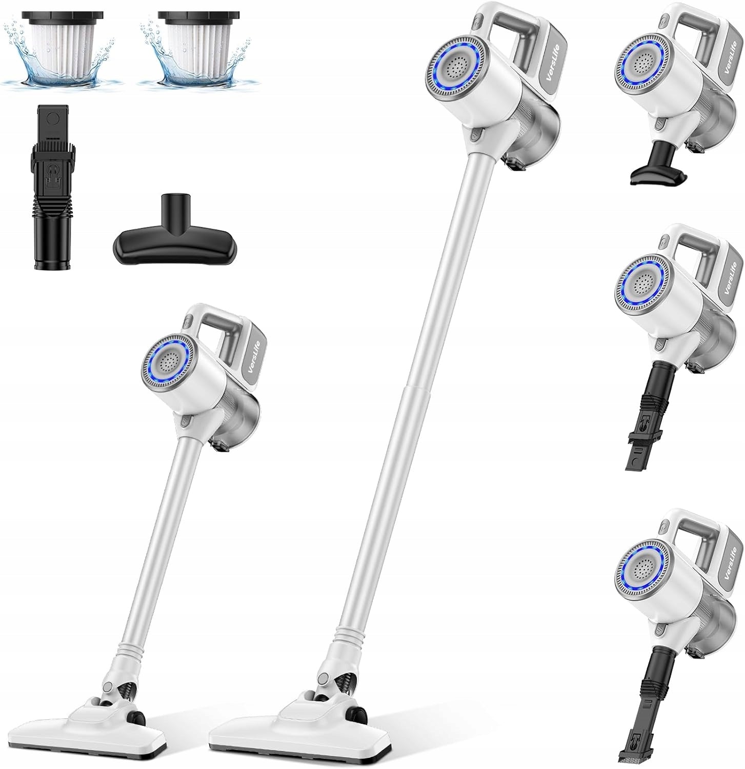 Cordless vacuum cleaner LED ECO 6in1 VersLife S6 180W 30000 PA