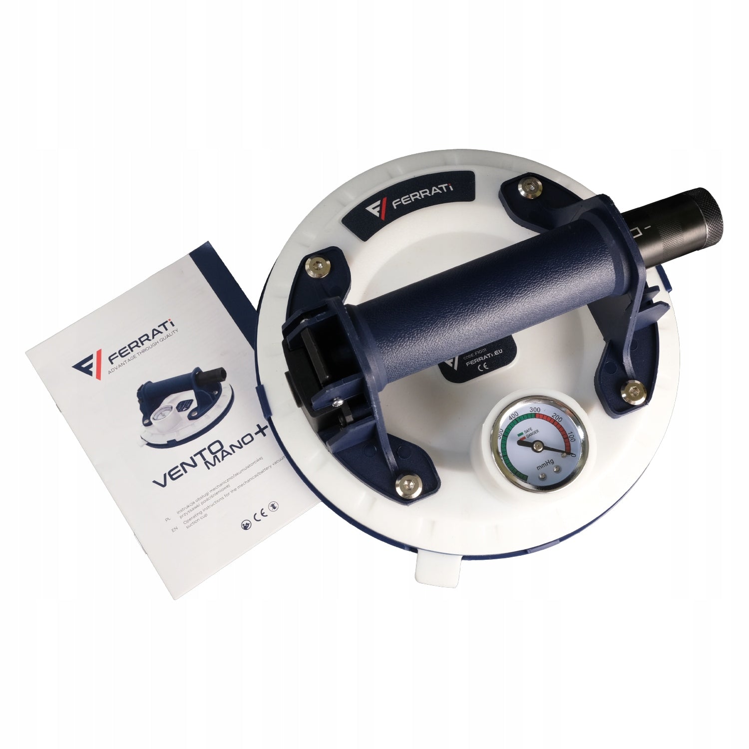 Cordless vacuum suction cup FERRATI VENTO MANO PLUS 200mm 3.7V 1.2Ah EAN (GTIN) 5906526550256