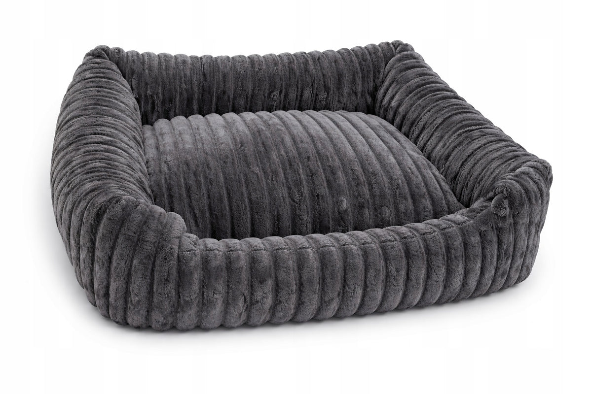 Corduroy bed graphite couch for dog and cat M 50 x 65 cm