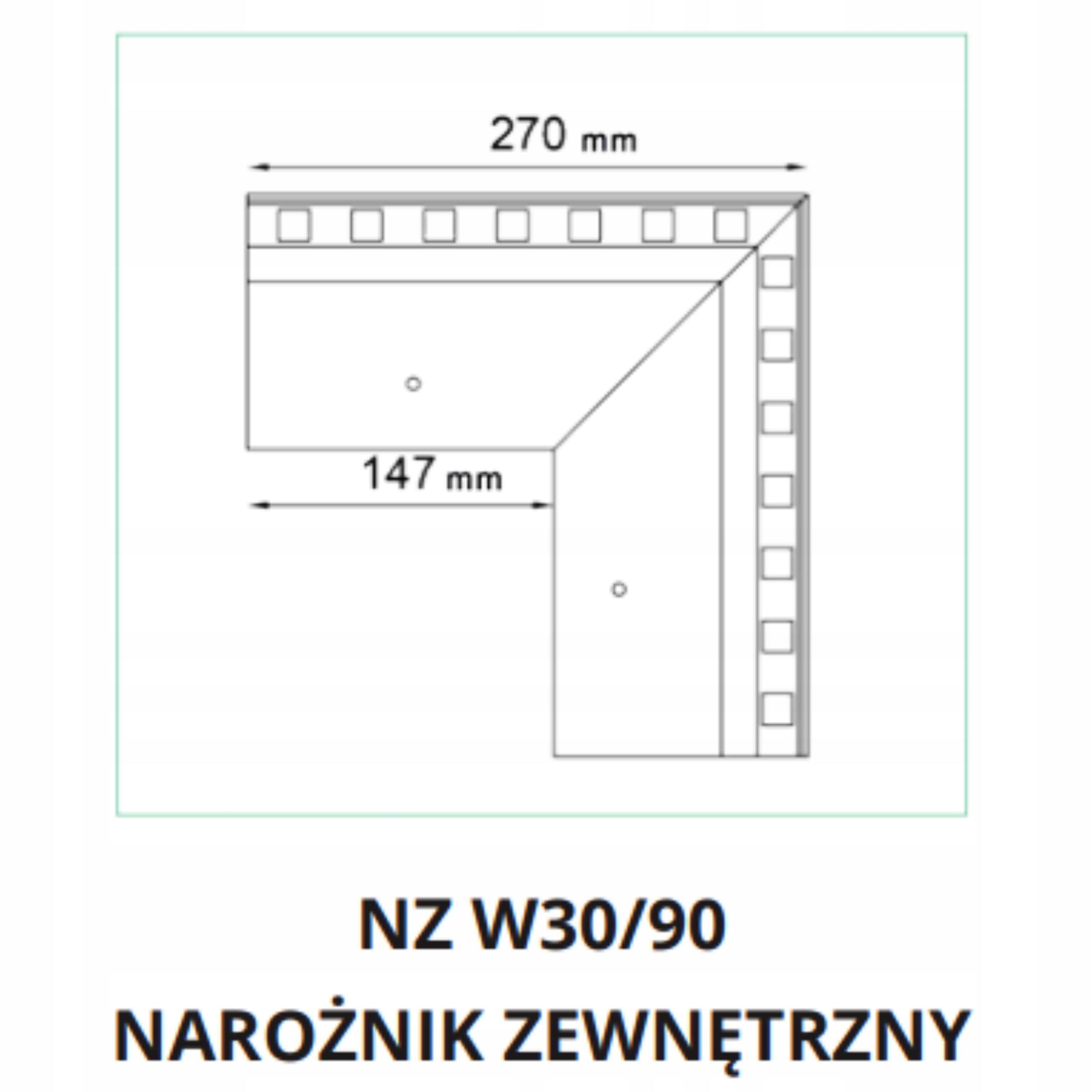 Corner 90° external terrace profile RENOPLAST BASIC W30 Graphite 7024 EAN (GTIN) 5901619693940