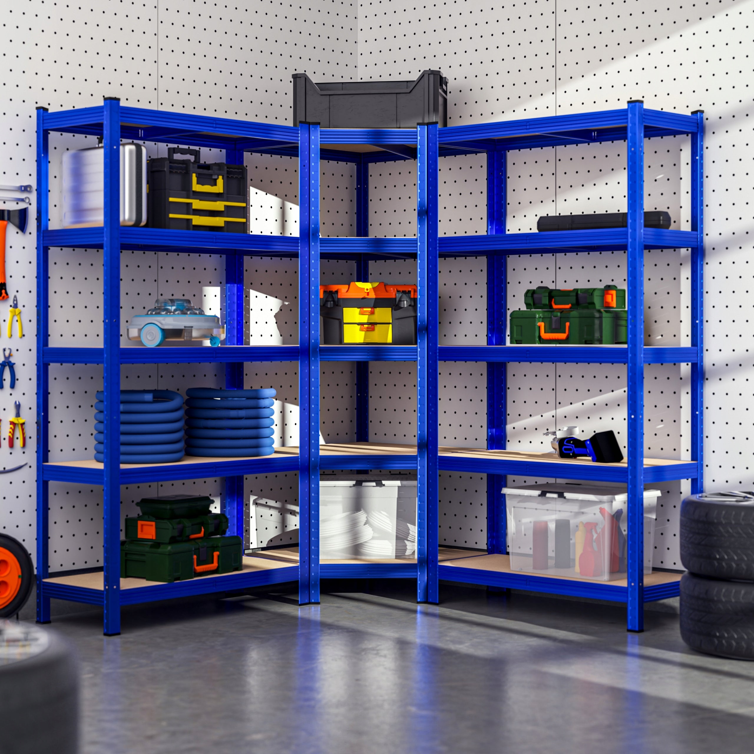 Corner Storage Rack 2+1 Metal Workshop Shop Garage Basement EAN (GTIN) 4251776934969