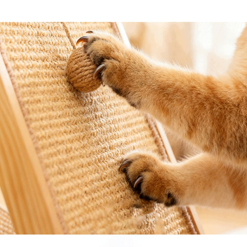 Corner cat scratcher triangular with ball for cats of all ages stable Packaging status original