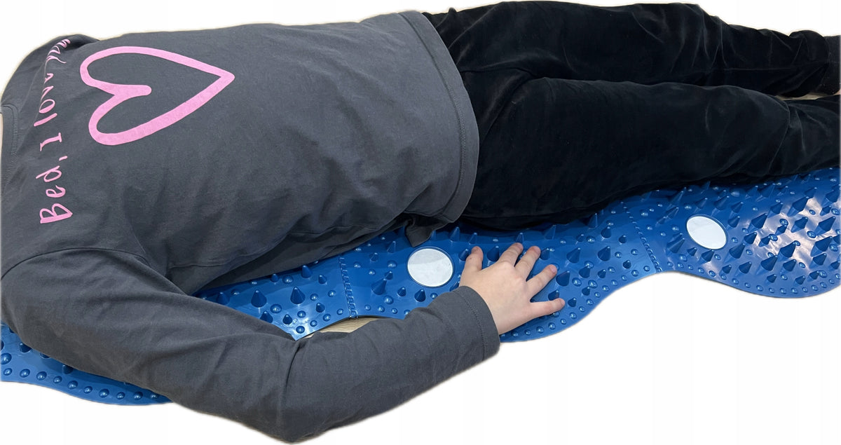 Correction and massaging mat Halcamp blue HEDGEHOG 100x30cm / 3 segments Manufacturer code JEŻYK 100x30
