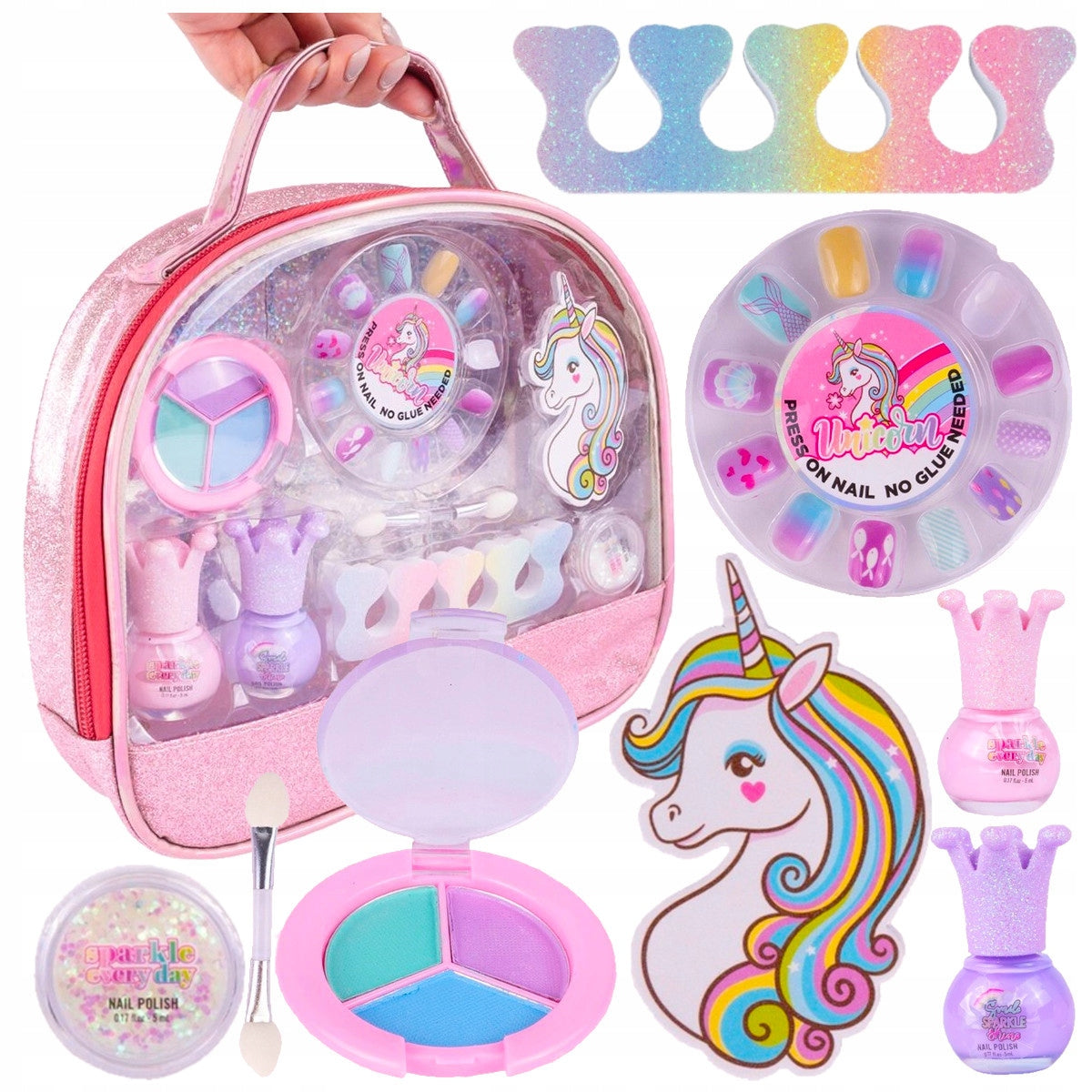 Cosmetic Bag Nail Makeup Set for Children Unicorn Brand MalPlay