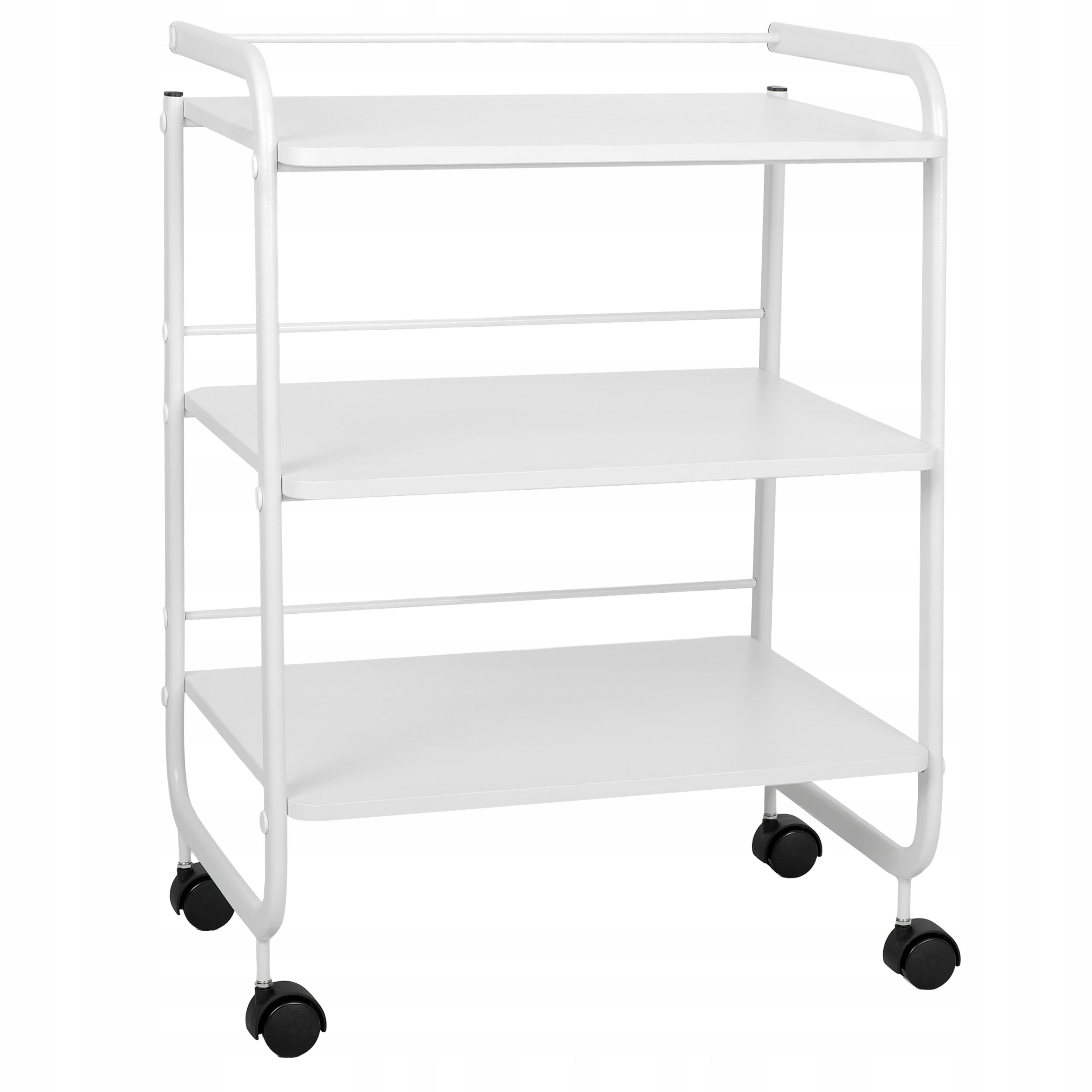 Cosmetic Helper Vexo Mobile Table On Wheels with 3 Shelf Habys