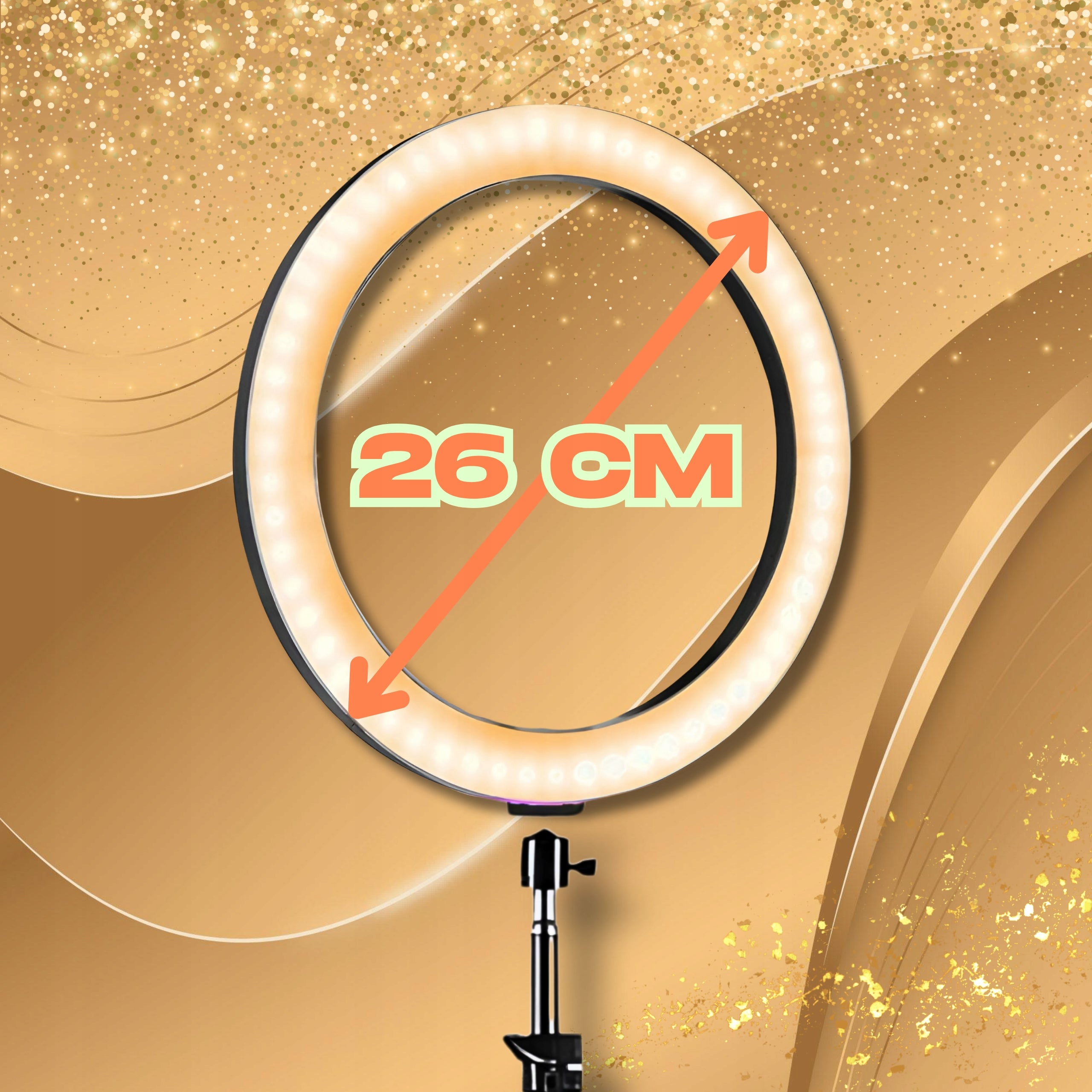 Cosmetic Ring Lamp 26cm Led Tripod Eyelash Makeup Remote Control Medical device no
