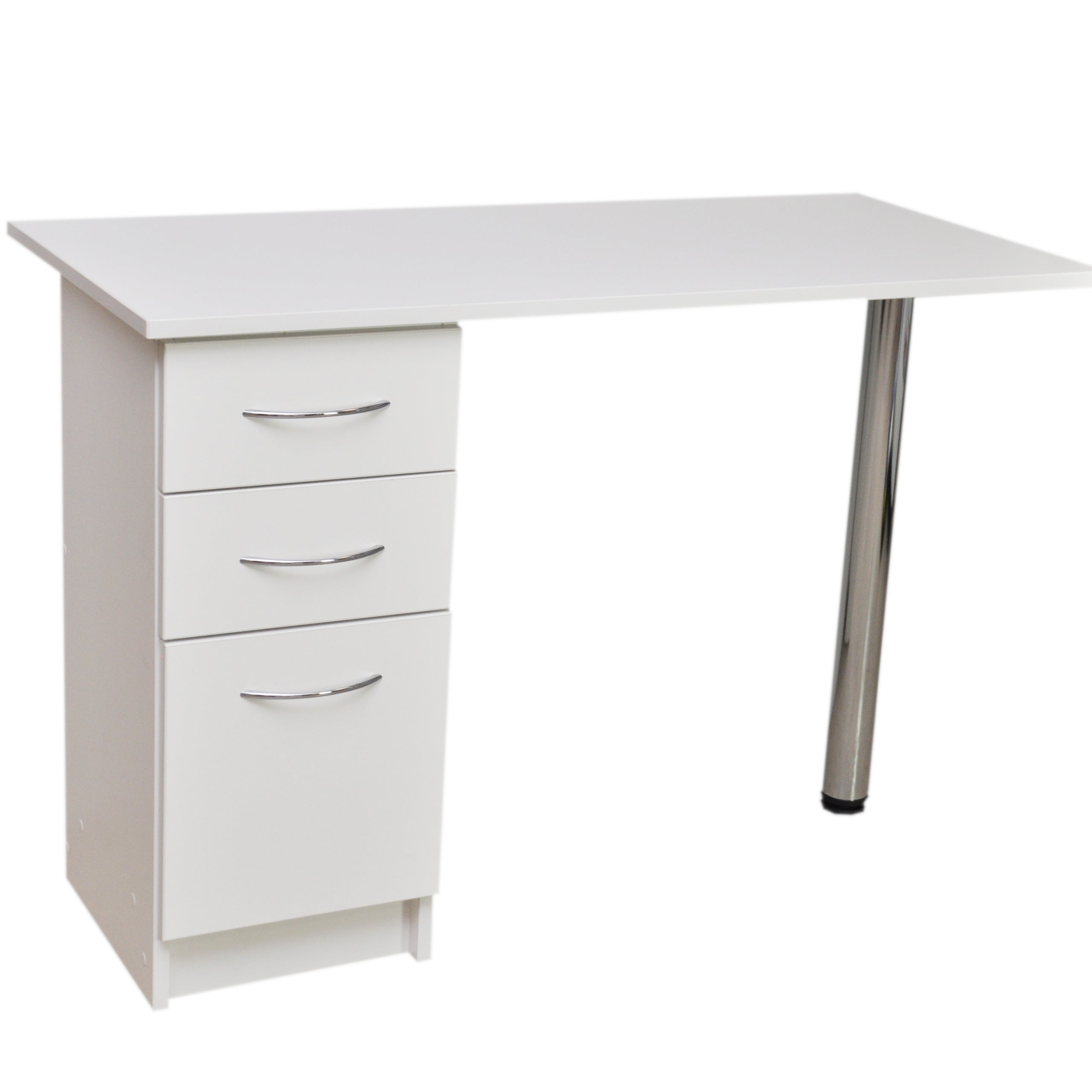 Cosmetic Table 110x50cm Desk White For Manicure With Drawers Desks
