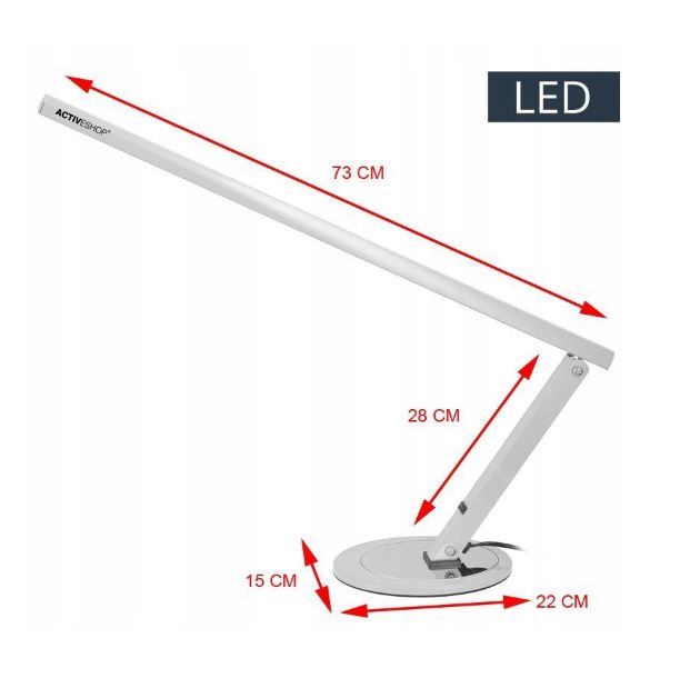 Cosmetic desk lamp SLIM LED WHITE 20W Color white