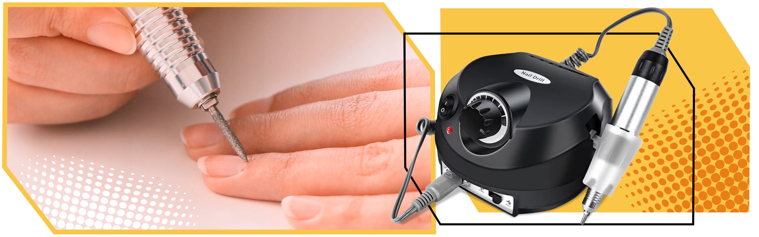 Cosmetic milling machine DM-202 for manicure and pedicure 65W - Black Model CZARNA FREZARKA 65W NAIL DRILL + ZESTAW FREZÓW PRO