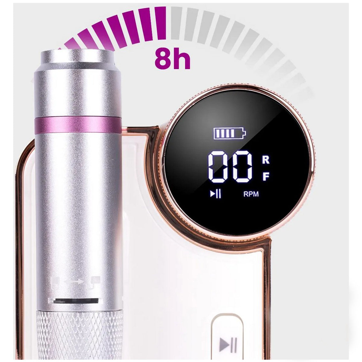 Cosmetic nail milling machine manicure pedicure WIRELESS + CUTTERS Packaging status original