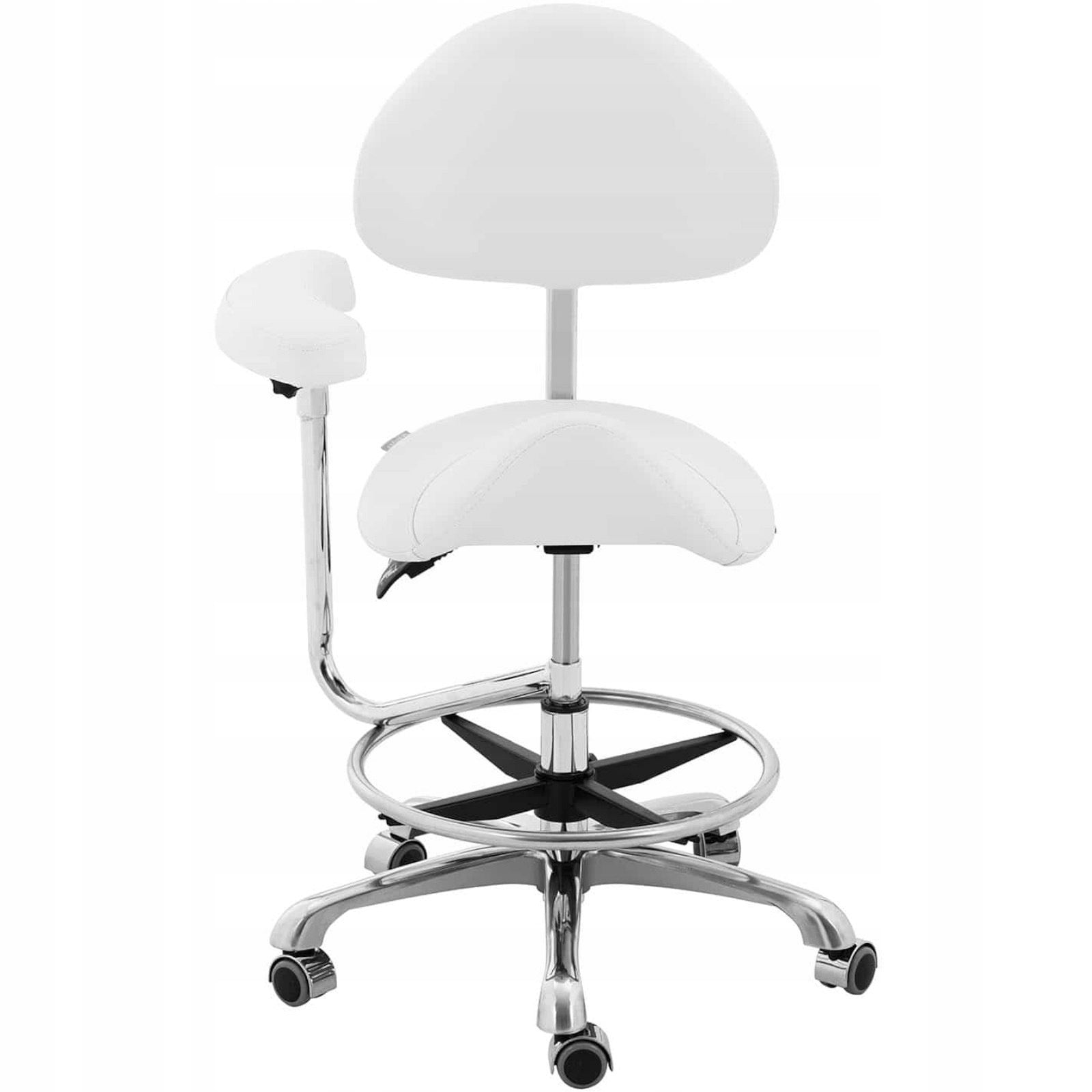 Cosmetic saddle chair with armrest backrest adjustable WUPPERTA Product weight with unit packaging 17.28 kg