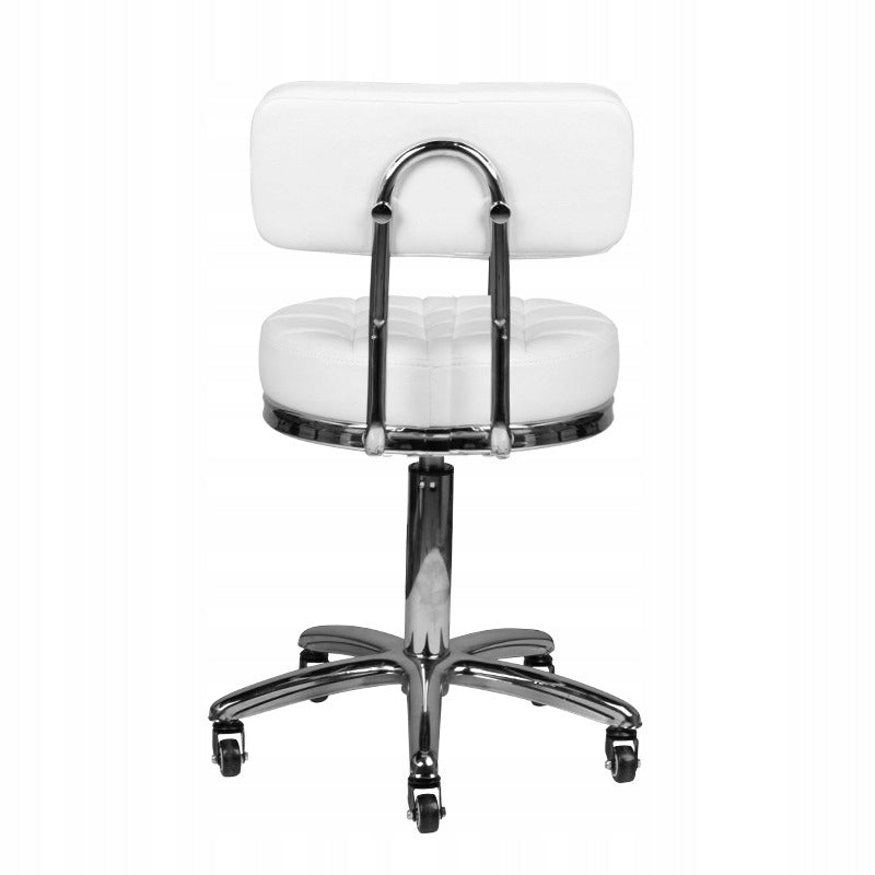 Cosmetic stool AM-877 white Upholstery color multicolor