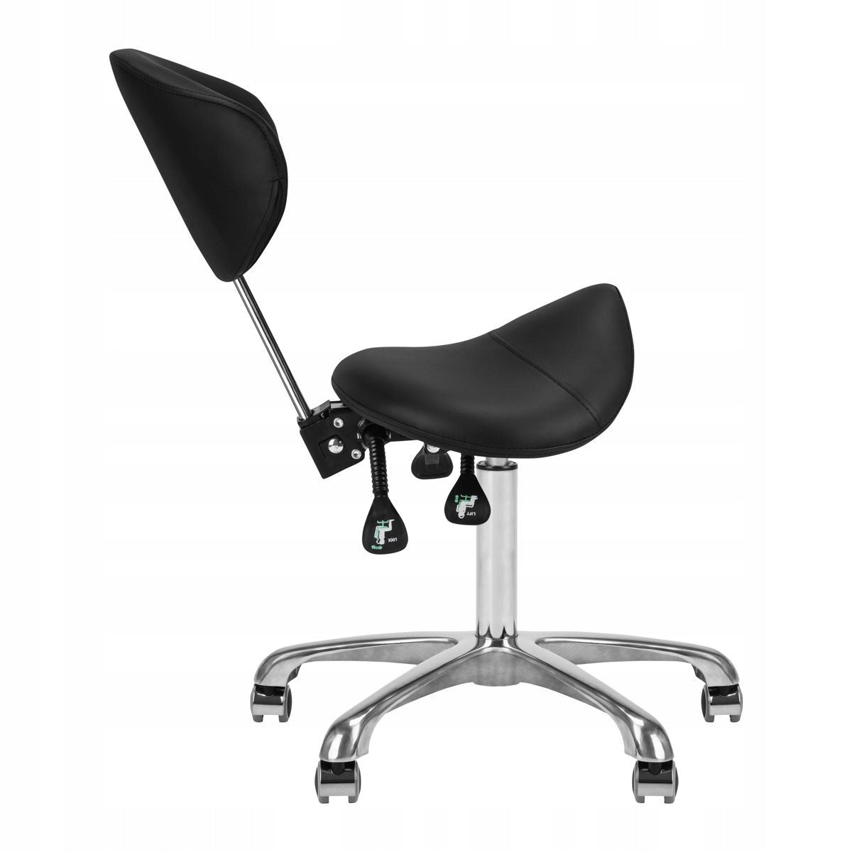 Cosmetic stool Giovanni hairdresser stool Upholstery color black