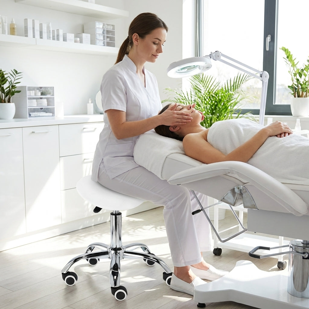 Cosmetic stool hairdresser chair bar stool saddle SPA mobile Brand Calissimo