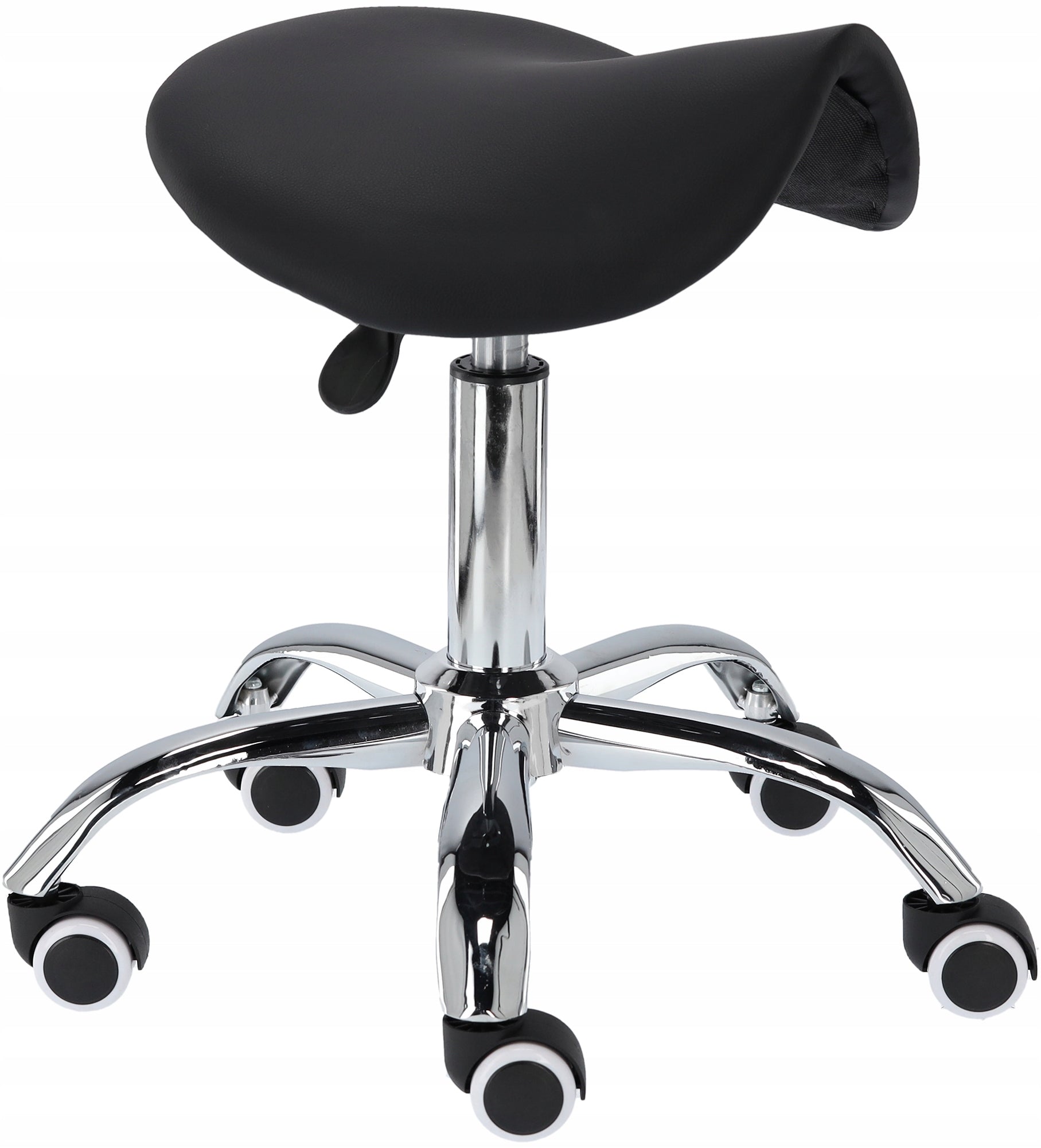 Cosmetic stool hairdresser chair bar stool saddle SPA mobile comfortable Upholstery color black