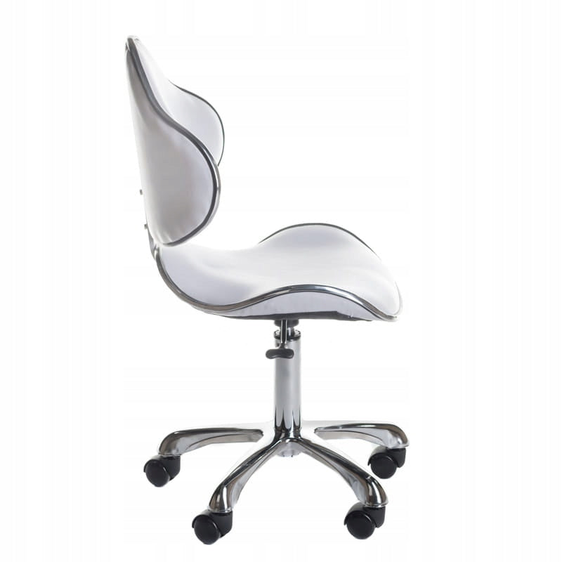 Cosmetic stool with backrest BD-9933 White Upholstery color white