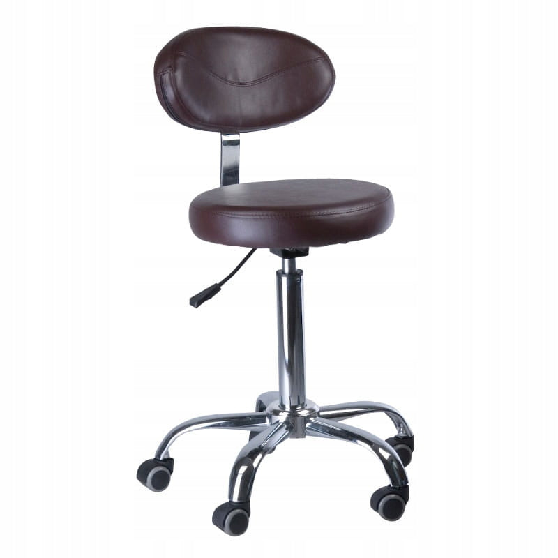 Cosmetic stool with backrest BD-9934 brown