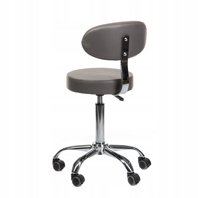 Cosmetic stool with backrest BD-9934 grey Brand Beauty System