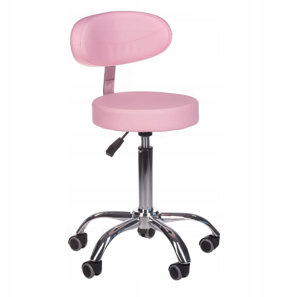 Cosmetic stool with backrest BD-9934 pink
