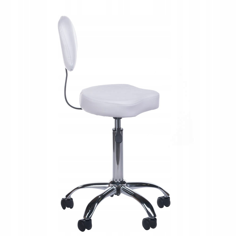 Cosmetic stool with backrest BH-7268 White Brand Beauty System