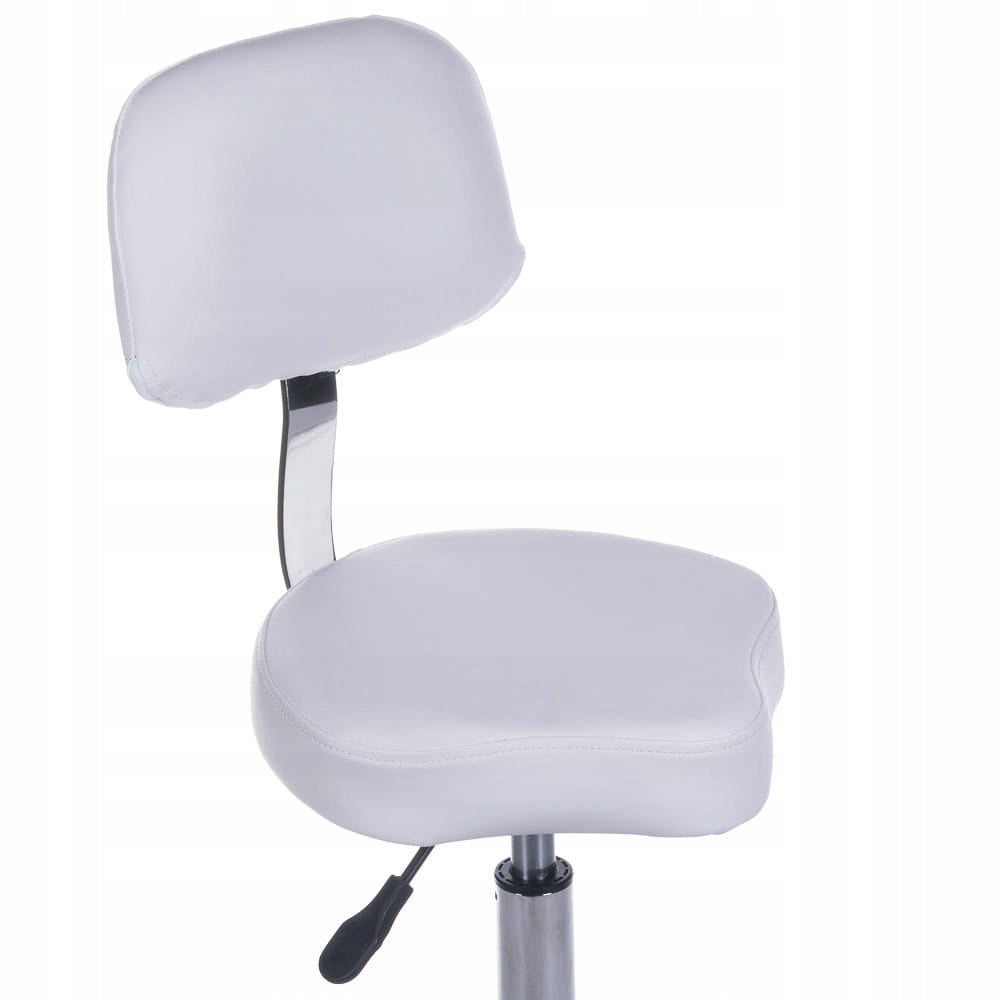 Cosmetic stool with backrest BH-7268 White Upholstery color white