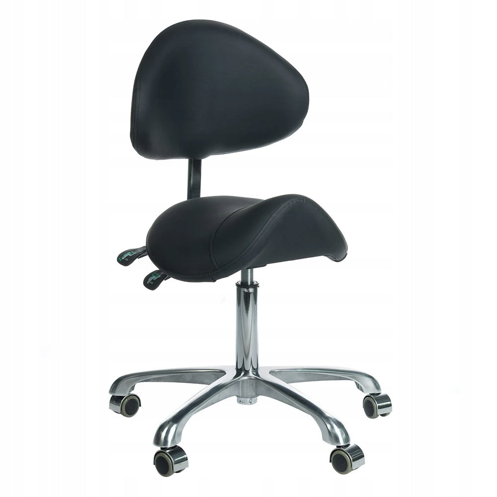 Cosmetic stool with backrest BY-3004 black